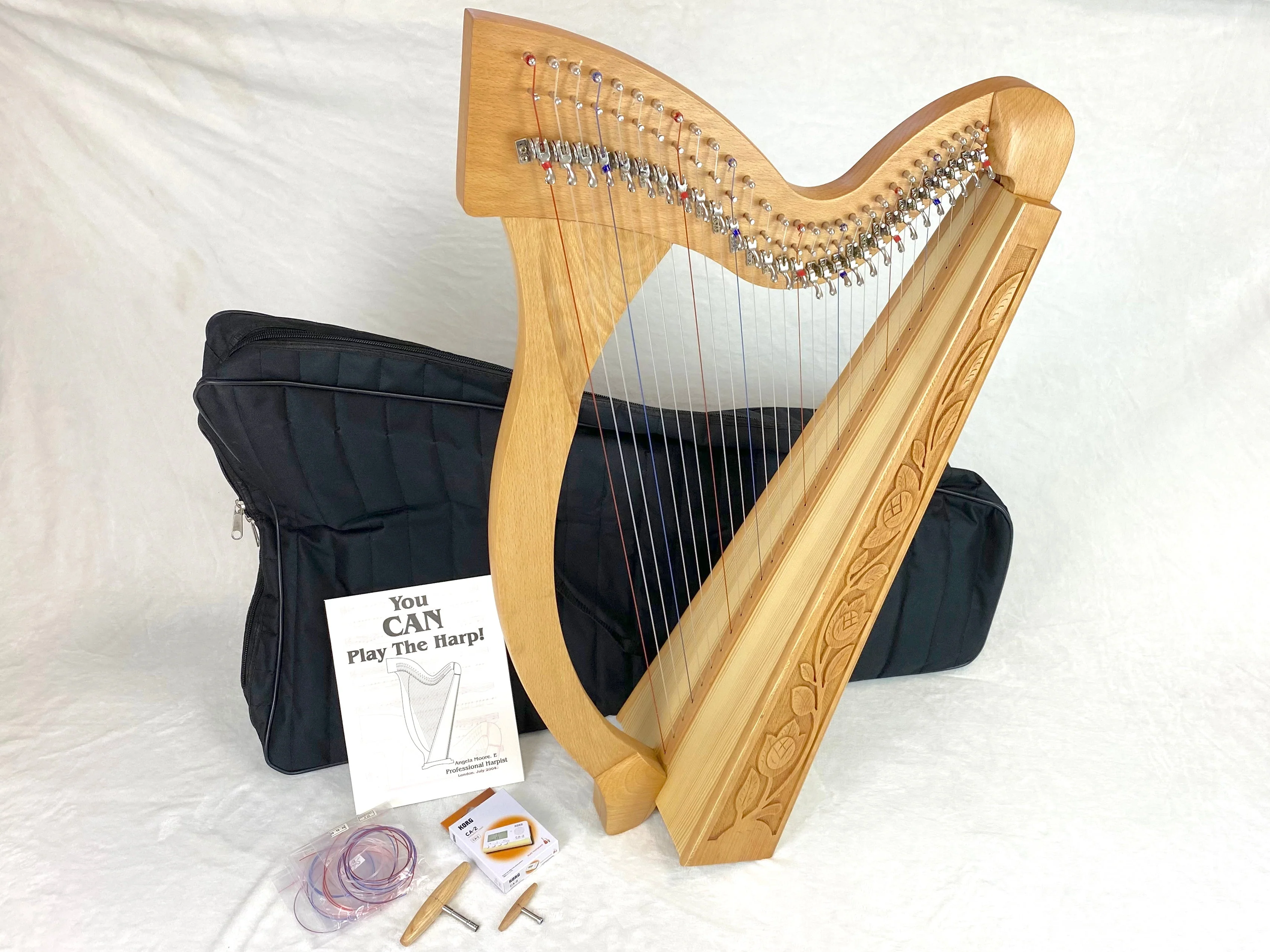 Gold Harp Bundle - Heritage 29-String Minstrel Harp - Image 2